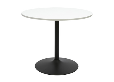 Mesa de comedor diseño blanco y negro redonda D90 cm CALISTA