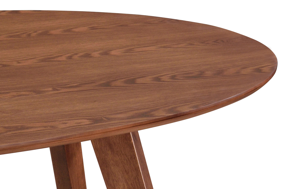 Mesa de comedor diseo escandinavo oval nogal L160 MARIK