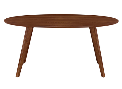 Mesa de comedor diseño escandinavo oval nogal L160 MARIK