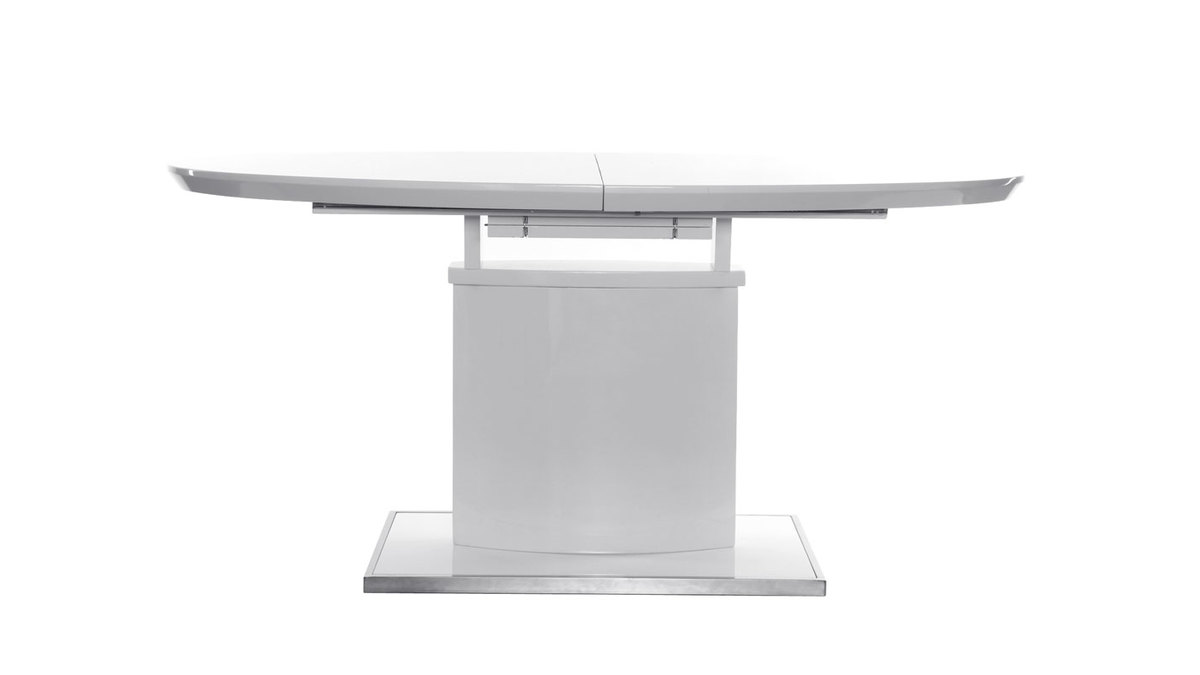 Mesa de comedor diseo extensible blanca L160-200 CLEONES