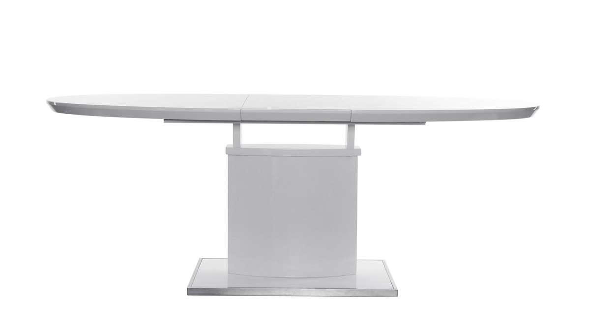 Mesa de comedor diseo extensible blanca L160-200 CLEONES