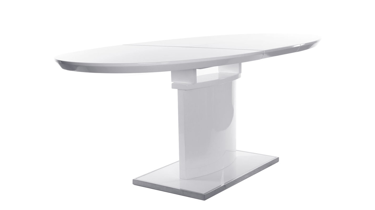 Mesa de comedor diseo extensible blanca L160-200 CLEONES