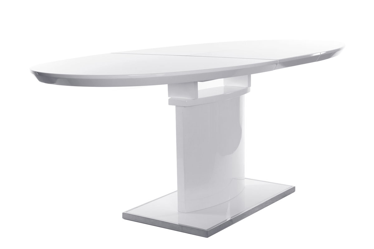 Mesa de comedor diseo extensible blanca L160-200 CLEONES