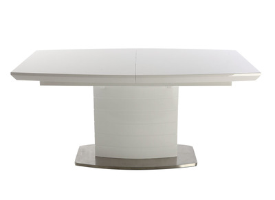 Mesa de comedor dise&ntilde;o extensible blanco brillante 160-200 ERESOS