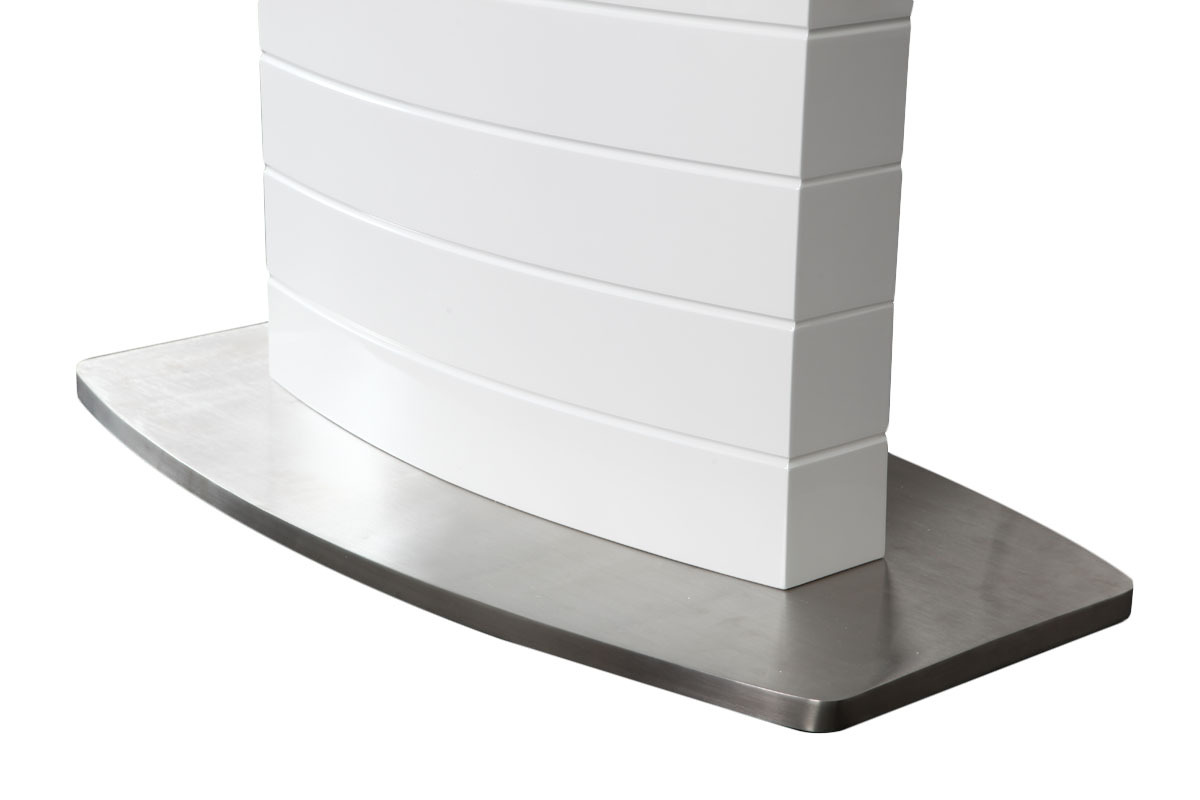 Mesa de comedor diseo extensible blanco brillante L160-200 ERESOS