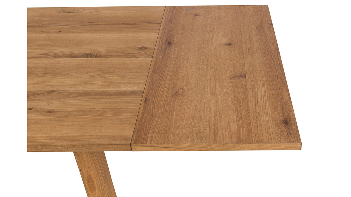 Mesa de comedor diseo extensible madera L160-205 HONORE