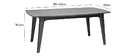 Mesa de comedor diseño extensible nogal L180-230 FIFTIES
