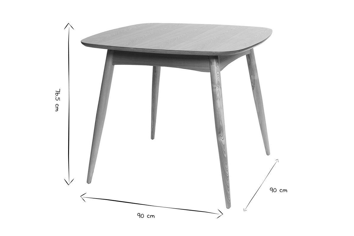 Mesa de comedor diseo fresno natural L90 BALTIK