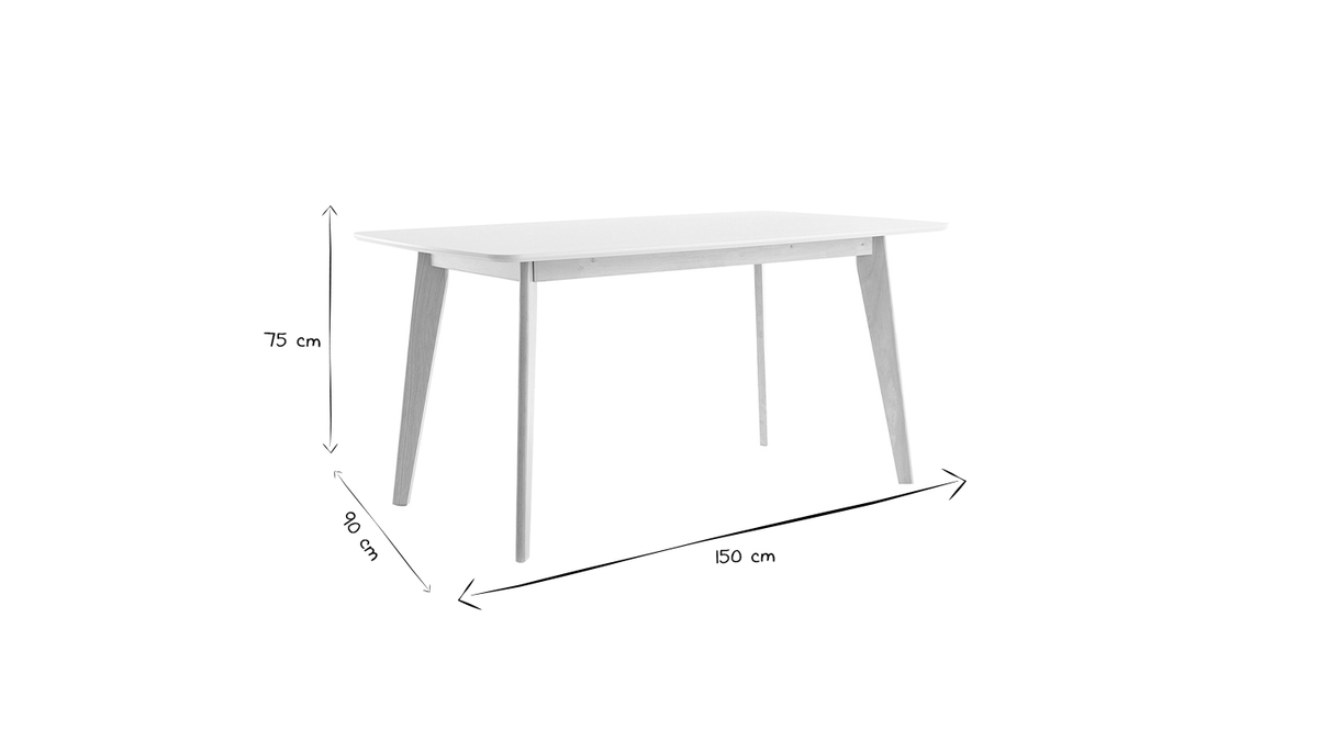 Mesa de comedor diseño L150 LEENA