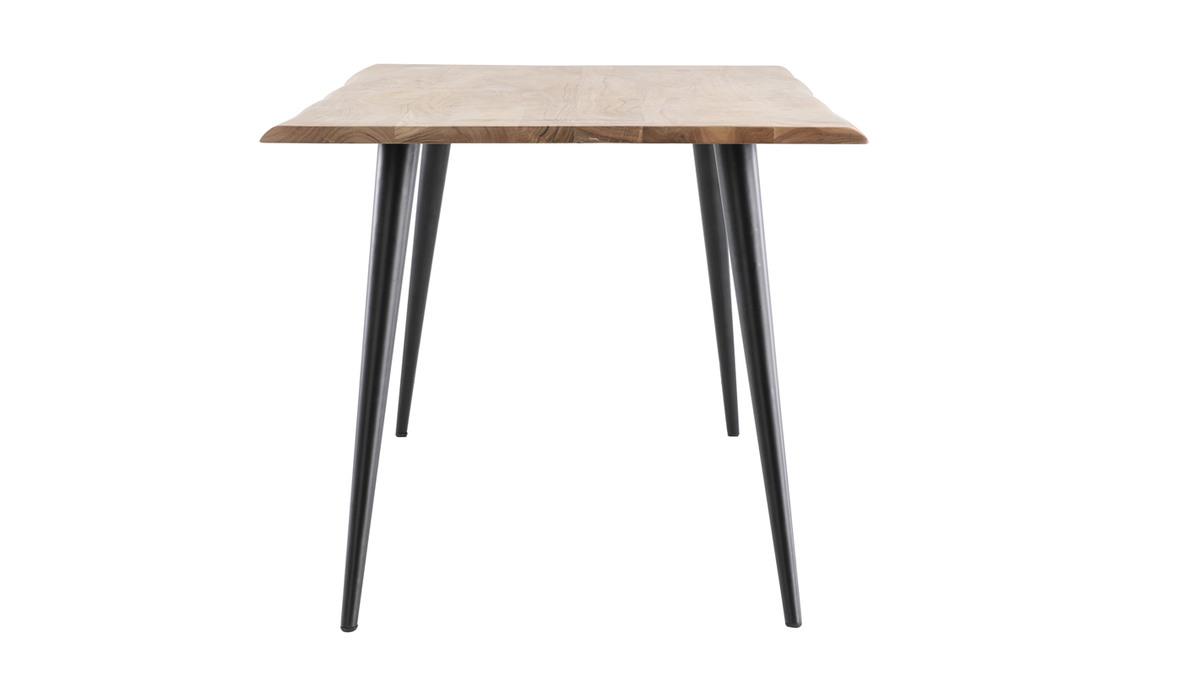 Mesa de comedor en acacia y metal L175 EDGE