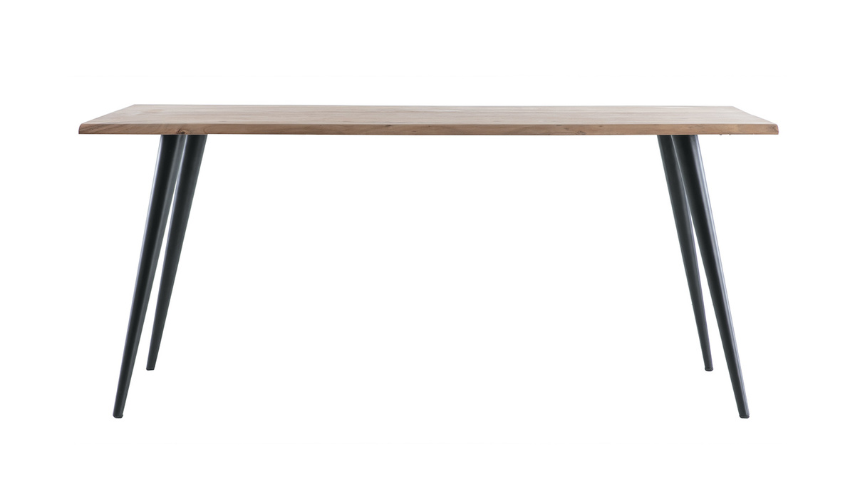 Mesa de comedor en acacia y metal L175 EDGE