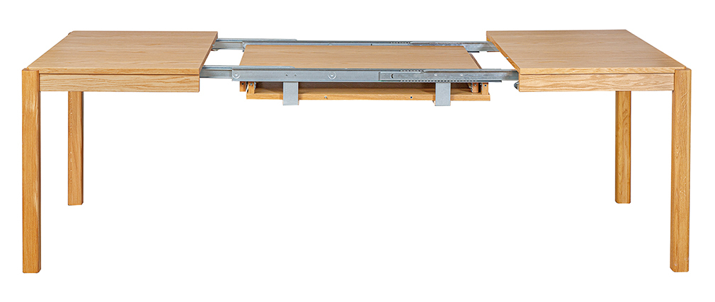 Mesa de comedor extensible acabado roble L125-238 cm AGALI