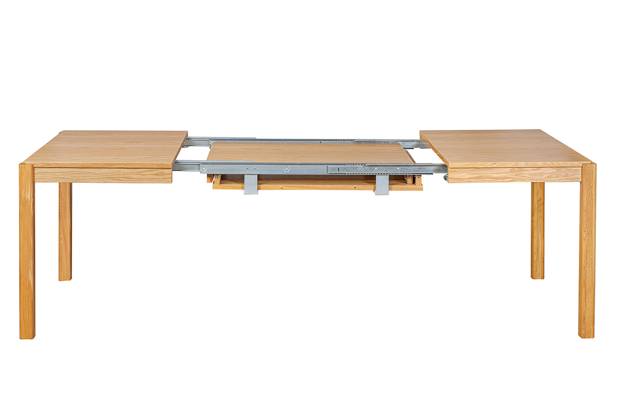 Mesa de comedor extensible acabado roble L125-238 cm AGALI