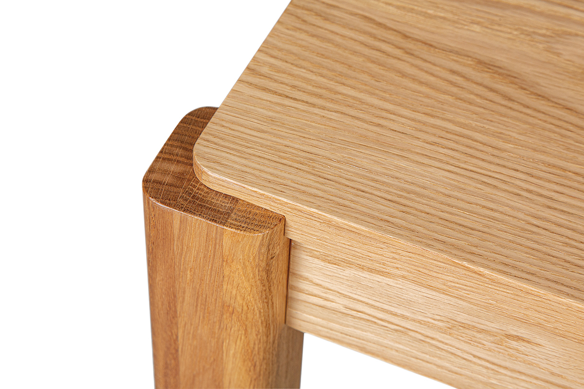 Mesa de comedor extensible acabado roble L125-238 cm AGALI