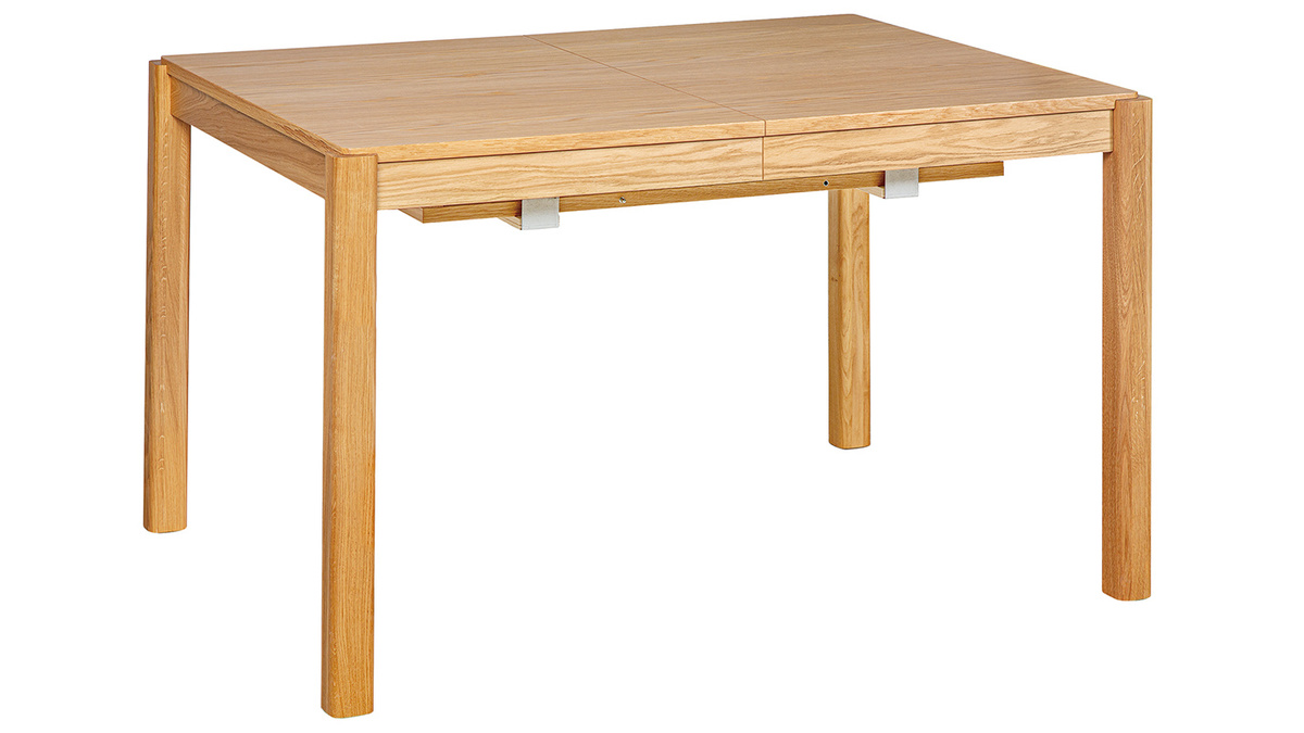 Mesa de comedor extensible acabado roble L125-238 cm AGALI