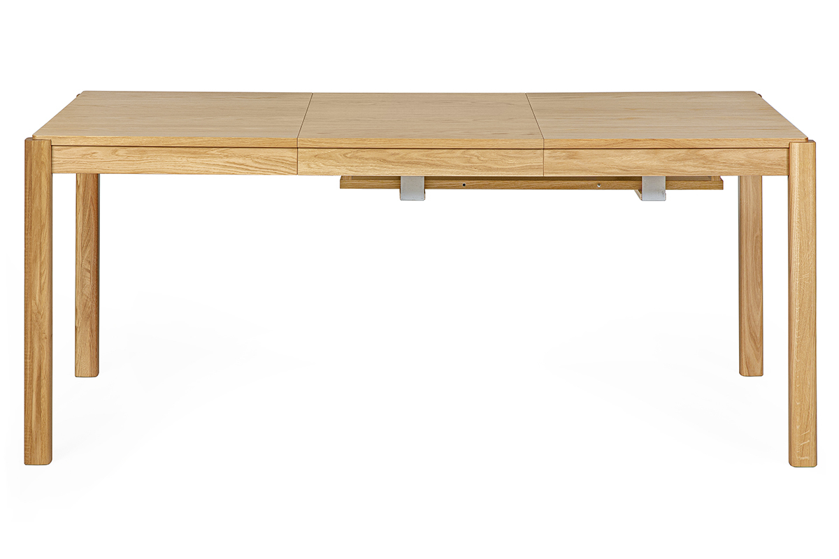 Mesa de comedor extensible acabado roble L125-238 cm AGALI