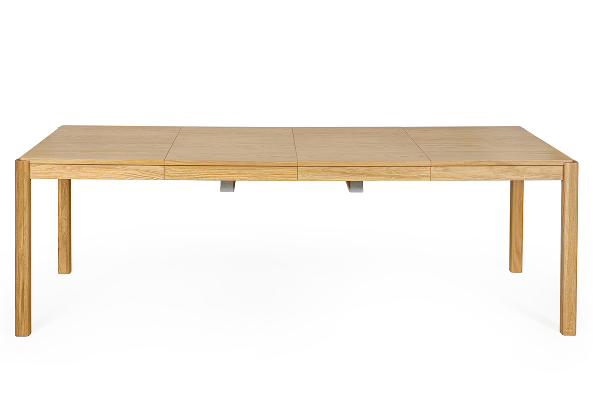 Mesa de comedor extensible acabado roble L125-238 cm AGALI