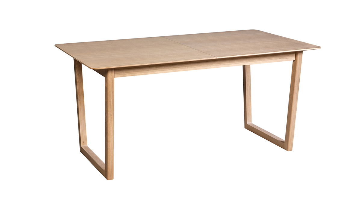 Mesa de comedor extensible chapado roble L160-240 cm LAHO