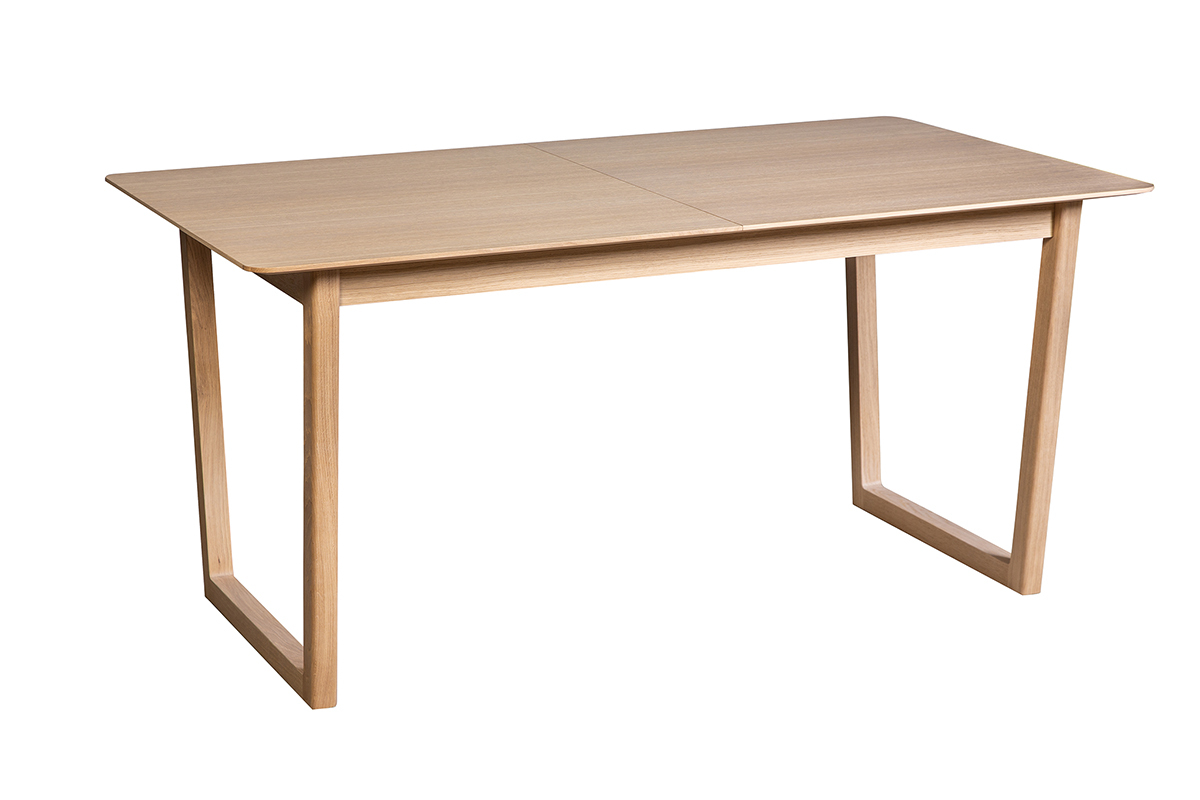 Mesa de comedor extensible chapado roble L160-240 cm LAHO