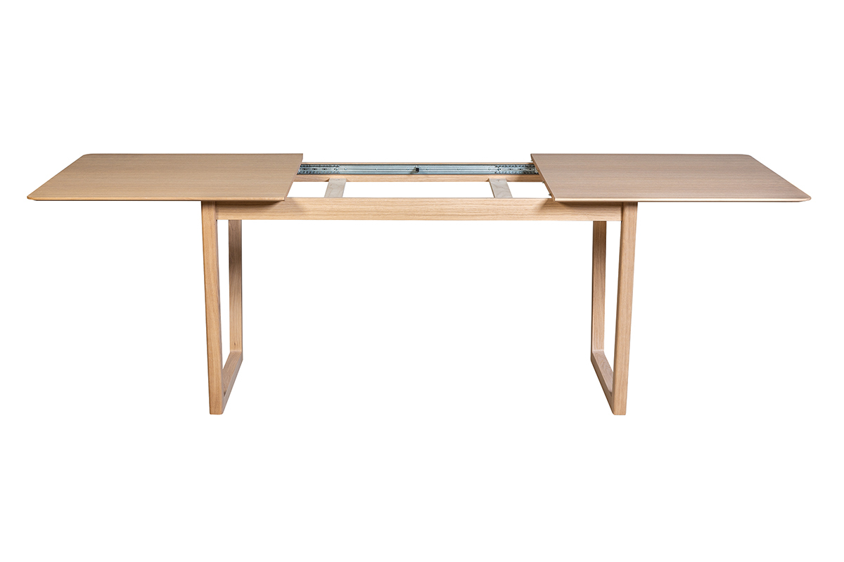 Mesa de comedor extensible chapado roble L160-240 cm LAHO