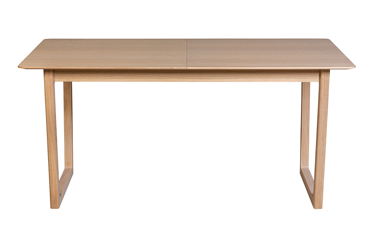 Mesa de comedor extensible chapado roble L160-240 cm LAHO