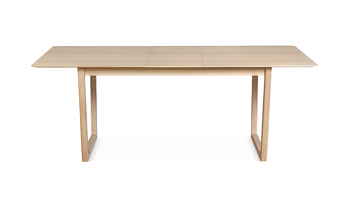 Mesa de comedor extensible chapado roble L160-240 cm LAHO