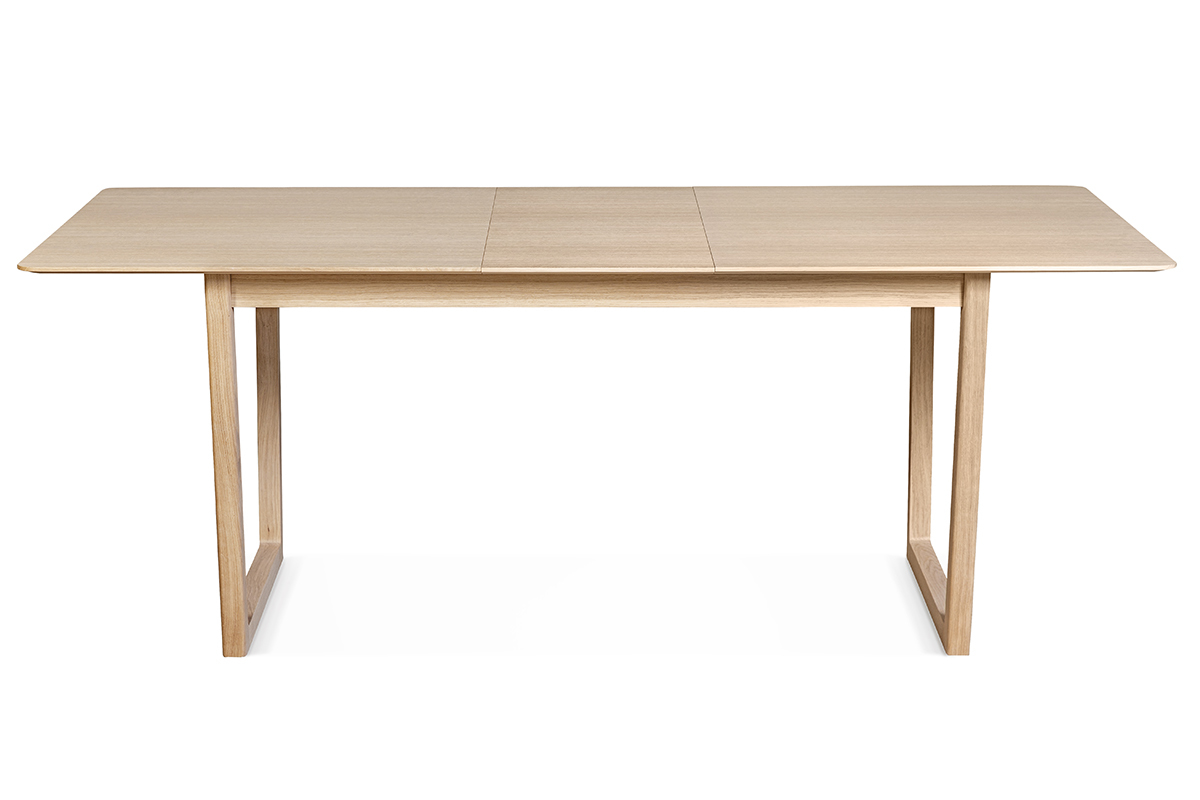 Mesa de comedor extensible chapado roble L160-240 cm LAHO