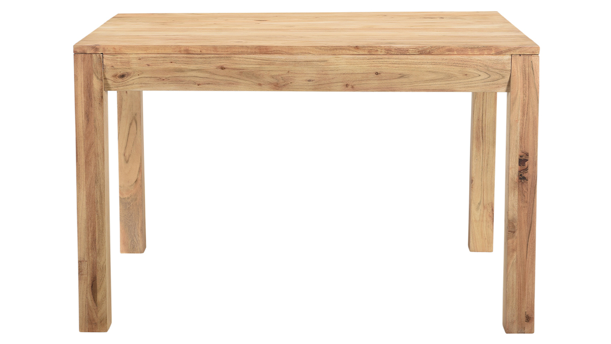 Mesa de comedor extensible en acacia maciza L120-210 cm BALTO