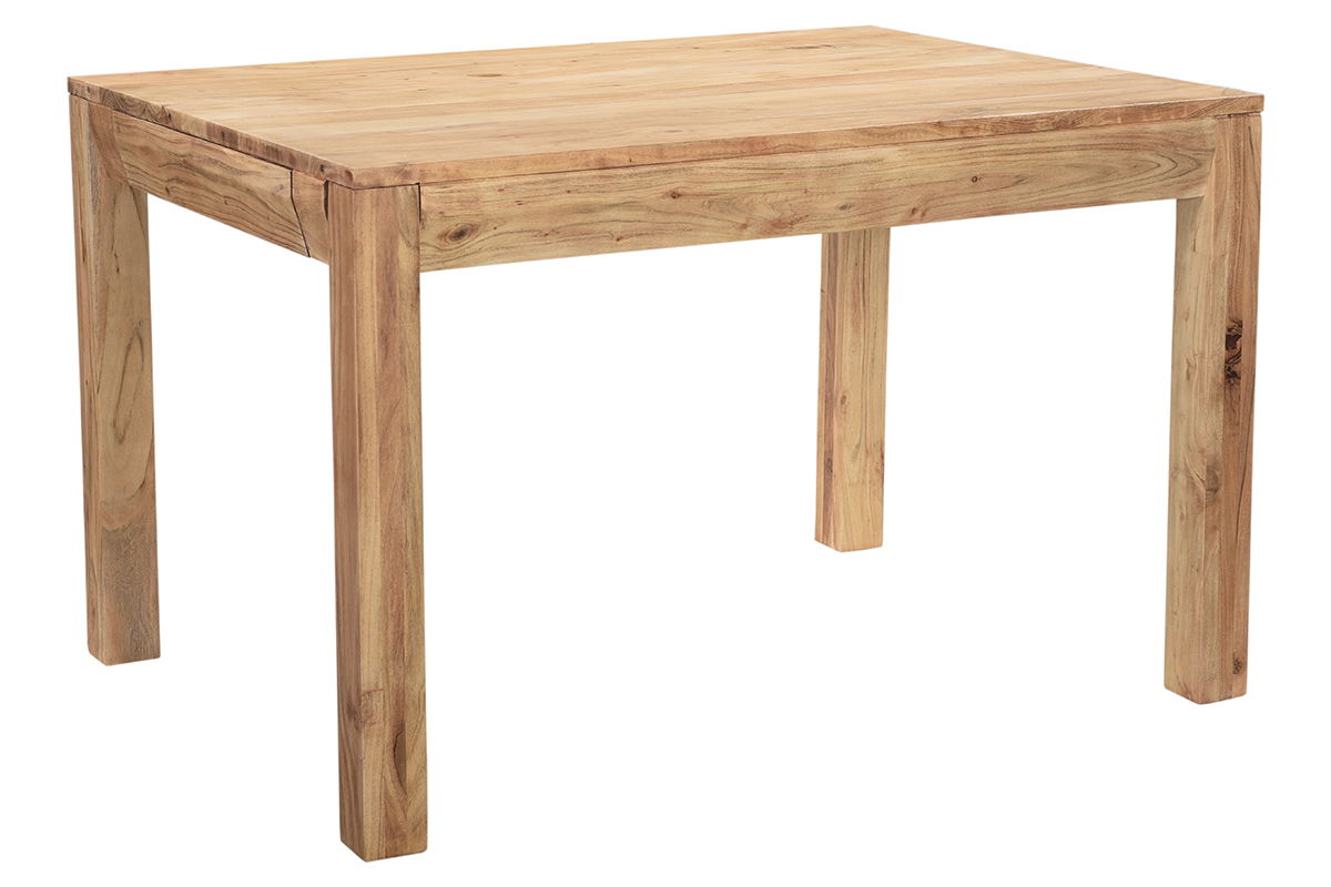 Mesa de comedor extensible en acacia maciza L120-210 cm BALTO