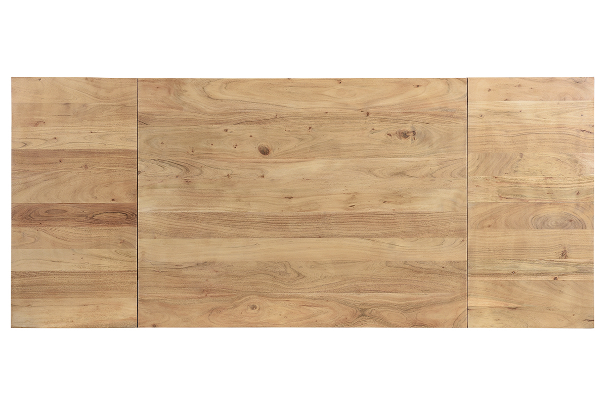 Mesa de comedor extensible en acacia maciza L120-210 cm BALTO