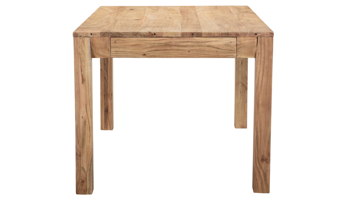 Mesa de comedor extensible en acacia maciza L120-210 cm BALTO