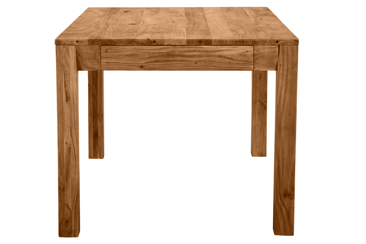 Mesa de comedor extensible en acacia maciza L120-210 cm BALTO