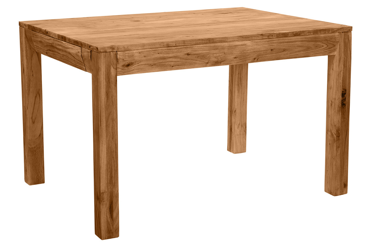 Mesa de comedor extensible en acacia maciza L120-210 cm BALTO