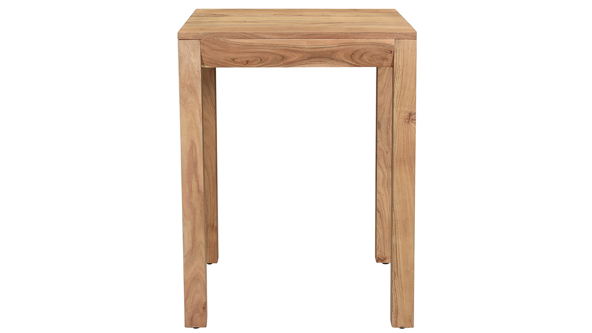 Mesa de comedor extensible en acacia maciza L80-135 cm BALTO