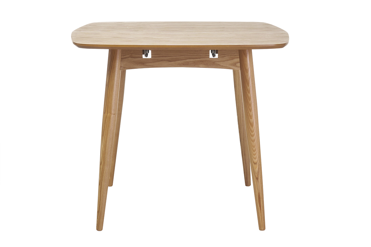 Mesa de comedor extensible en fresno natural L130-160 NORDECO