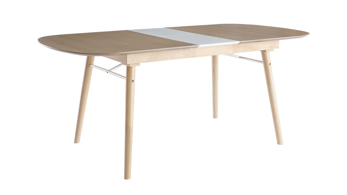 Mesa de comedor extensible en madera clara L150-180 cm SHELDON