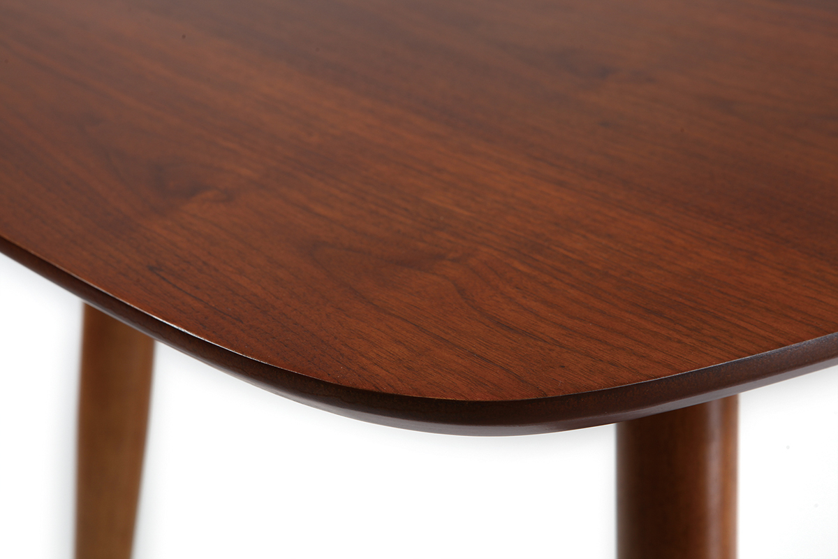 Mesa de comedor extensible en nogal natural L130-160 cm NORDECO
