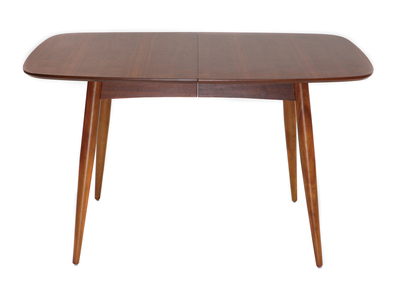 Mesa de comedor extensible en nogal natural L130-160 cm NORDECO