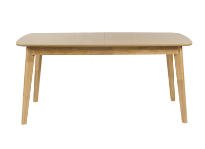 Mesa de comedor extensible escandinava con extensiones integradas de madera clara roble L168-228 cm LEENA