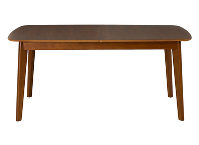 Mesa de comedor extensible escandinava con extensiones integradas en madera oscura nogal L168-228 cm LEENA