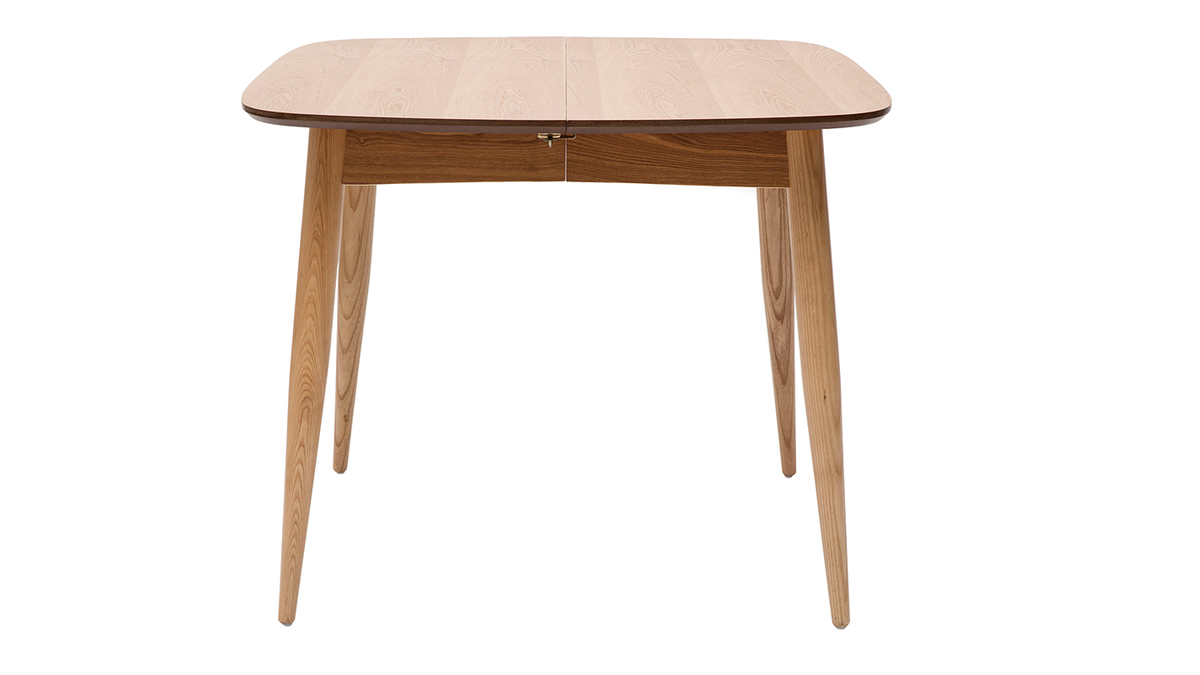 Mesa de comedor extensible fresno natural L90-130 cm NORDECO