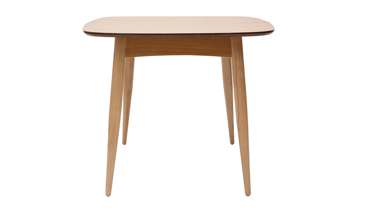 Mesa de comedor extensible fresno natural L90-130 cm NORDECO