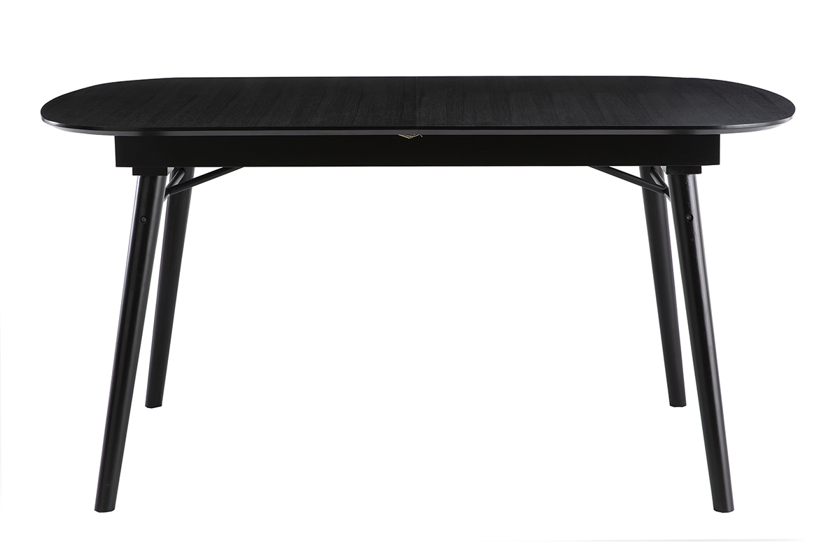 Mesa de comedor extensible madera negra L150-180 cm SHELDON