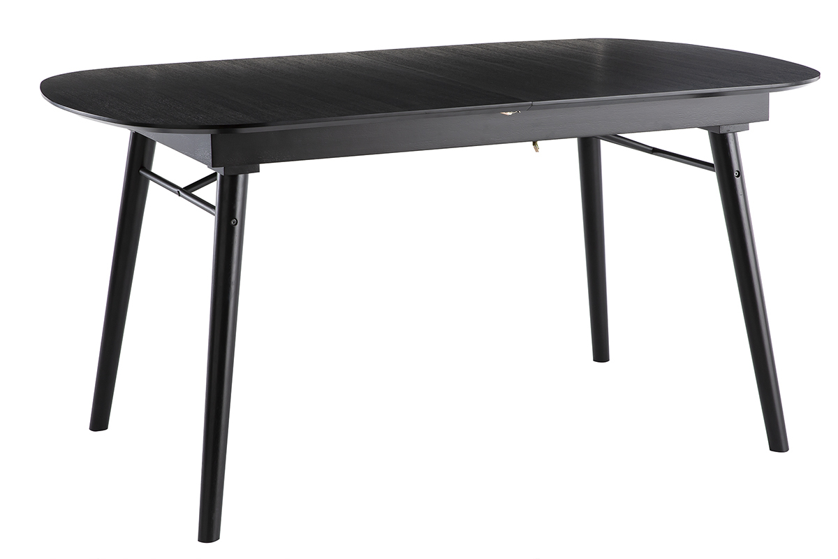 Mesa de comedor extensible madera negra L150-180 cm SHELDON