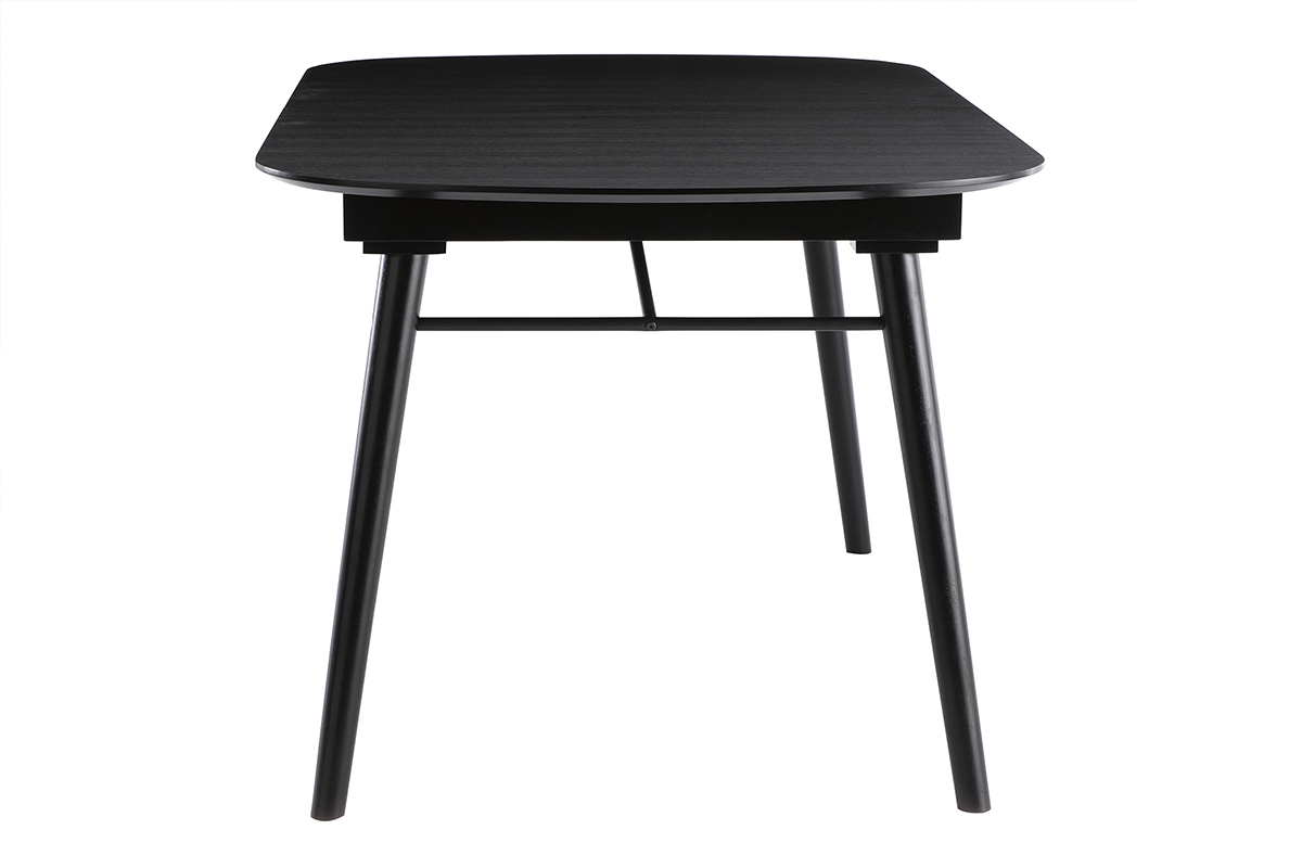 Mesa de comedor extensible madera negra L150-180 cm SHELDON
