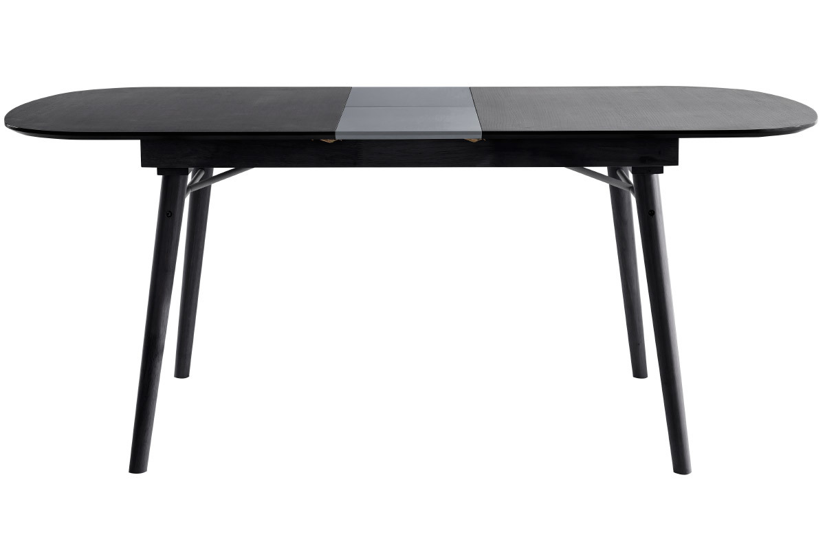 Mesa de comedor extensible madera negra L150-180 cm SHELDON