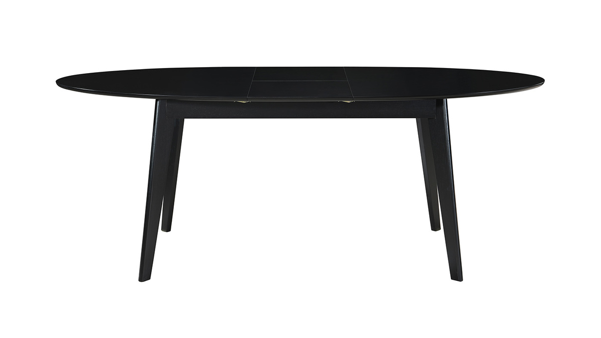 Mesa de comedor extensible negra L160-200 cm MARIK