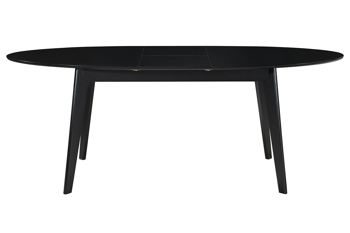 Mesa de comedor extensible negra L160-200 cm MARIK