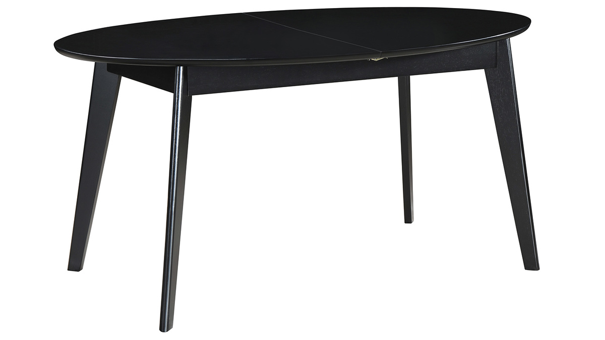 Mesa de comedor extensible negra L160-200 cm MARIK