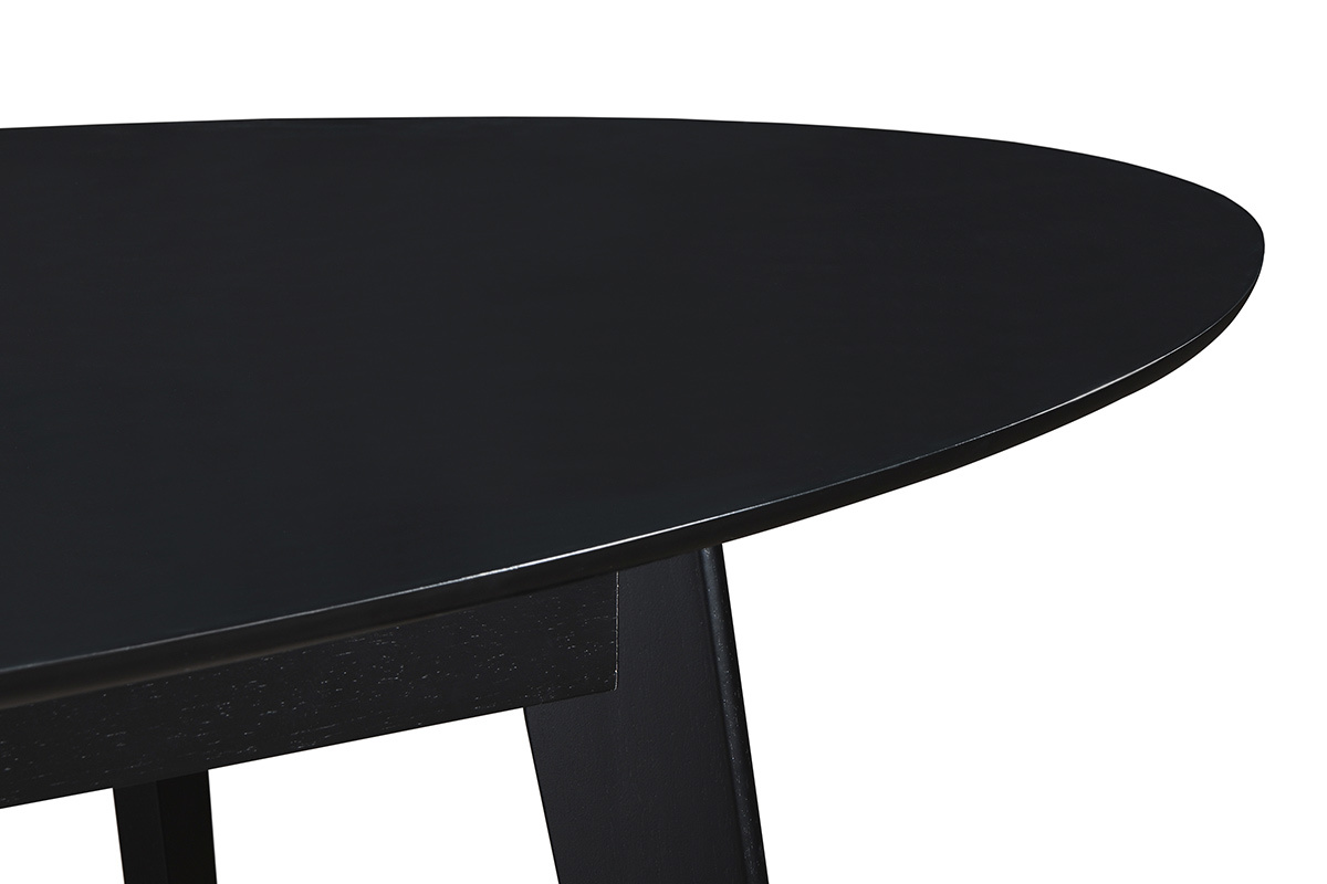 Mesa de comedor extensible negra L160-200 cm MARIK